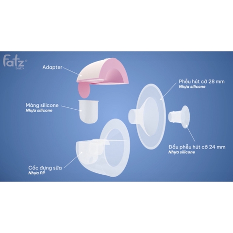PKBS - Máy hút sữa không dây rảnh tay Fatz Baby Freemax 2 có mát xa kích sữa - 9 cấp độ lực hút