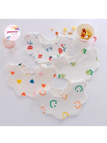 Yếm tròn xô Bebezoo - Hàn Quốc mềm mịn thấm hút tốt cho bé