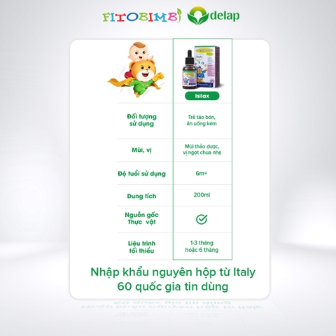 TPCN - Siro trị táo bón cho trẻ Fitobimbi  (200ml)