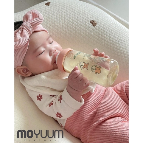 PKBS - Bình sữa PPSU Moyuum - Phiên bản Họa tiết Ogu-Ogu - Màu hồng/170ml/Kèm núm số 1