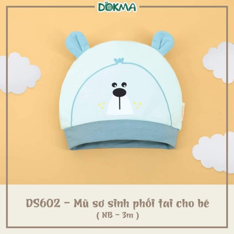 Mũ sơ sinh phối tai DOKMA
