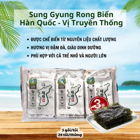 Lá rong biển ăn liền vị truyền thống SUNG GYUNG