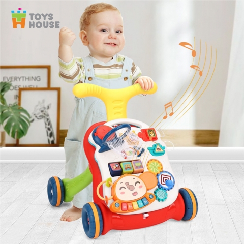 Xe tập đi 2 trong 1 Toyshouse kiêm bàn chơi đa năng có nhạc Toyshouse N6038