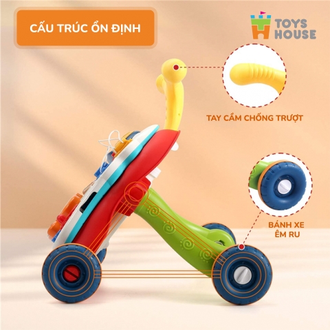Xe tập đi 2 trong 1 Toyshouse kiêm bàn chơi đa năng có nhạc Toyshouse N6038