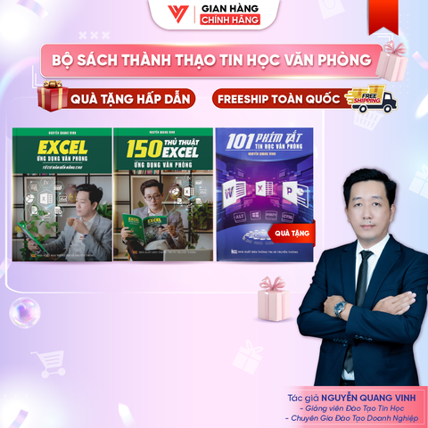 Bộ 2 Sách Excel Và 150 Thủ Thuật Ứng Dụng Văn Phòng Từ Cơ Bản Đến Nâng Cao