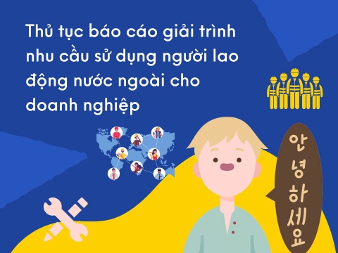 Thủ tục báo cáo giải trình nhu cầu sử dụng người lao động nước ngoài cho doanh nghiệp