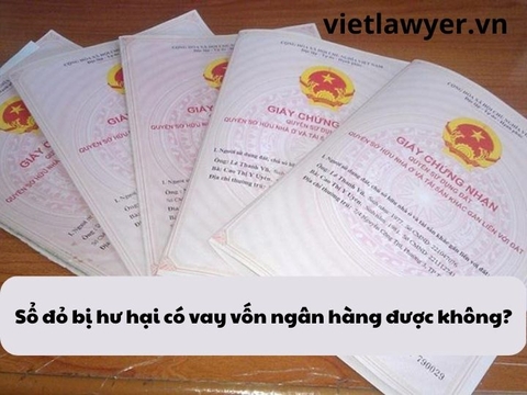 Sổ đỏ bị hư hại có vay vốn ngân hàng được không? Luật sư tư vấn Luật đất đai.