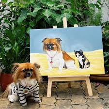Tranh thú cưng theo ảnh thật bằng mọi chất liệu – Lưu giữ khoảnh khắc yêu thương
