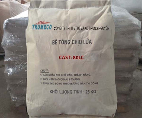 Bê tông chịu lửa CAST-80LC