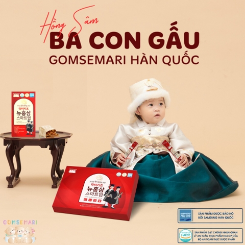 Đề kháng khỏe, khỏi lo trẻ ốm vặt, mẹ chọn nước hồng sâm Gomsemari Ba Con Gấu Hàn Quốc
