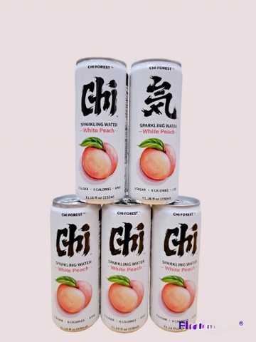 Soda KHÔNG ĐƯỜNG Genki Forest có gas 330ml.( vị đào) combo 6 lon