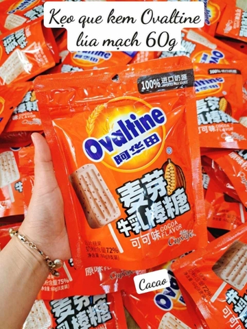 Kẹo que kem cacao lúa mạch Ovaltine 60g