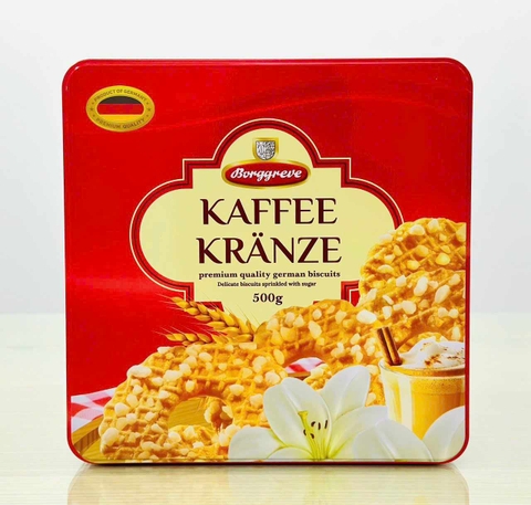 Bánh quy vòng rắc đường mịn Borggreve Kaffee 500g ( đỏ)(6)