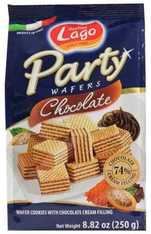 Bánh xốp Lago Party Wafers 250g ( vị ca cao) (20)