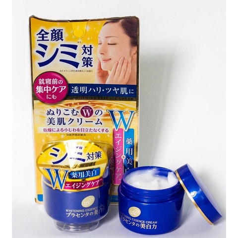 Kem dưỡng nhau thai dưỡng sáng da giảm đốm nâu Meishoku whiteninBảng essence cream Placenta Nhật