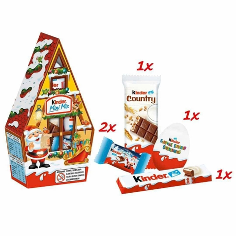 Socolate hình ngôi nhà Christmas Kinder Mini Mix 76g