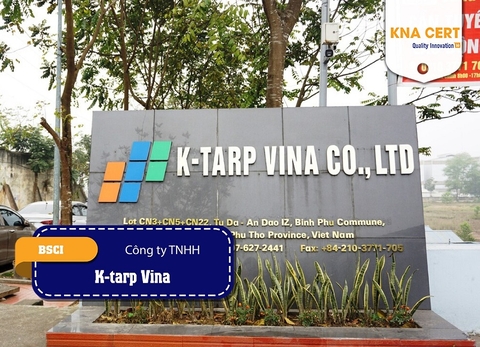 KNA đánh giá BSCI (Pre-audit) cho Công ty TNHH K-tarp Vina