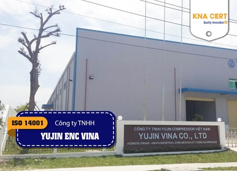 KNA cấp chứng chỉ ISO 14001 cho Công ty TNHH YUJIN ENC VINA