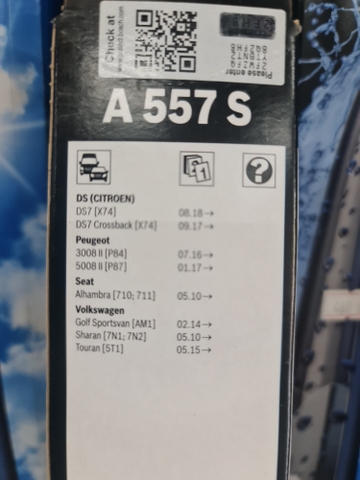 Bộ gạt mưa BOSCH Bỉ A 557S 28x16 3008 5008 Wolkswagen