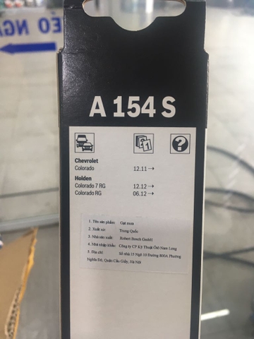 Bộ gạt mưa BOSCH A 154S 22x18 Colorado