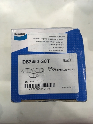 Má phanh sau HONDA (CRV 17+) - BENDIX