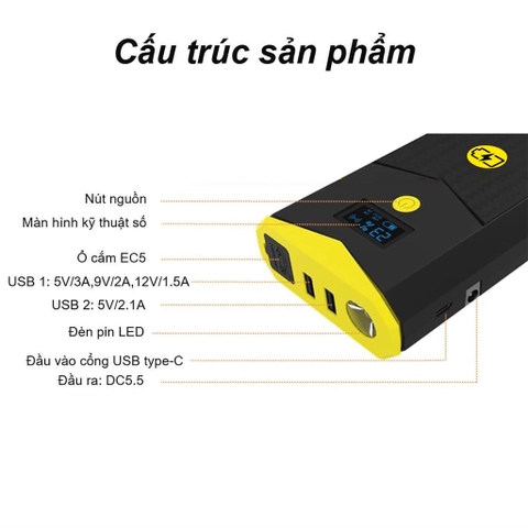 Bộ kích bình Michelin 12000mAh 4165ML