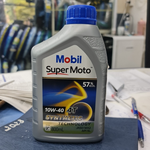 Nhớt xe số 10W40 MOBIL Singapor Super Moto (800ml)