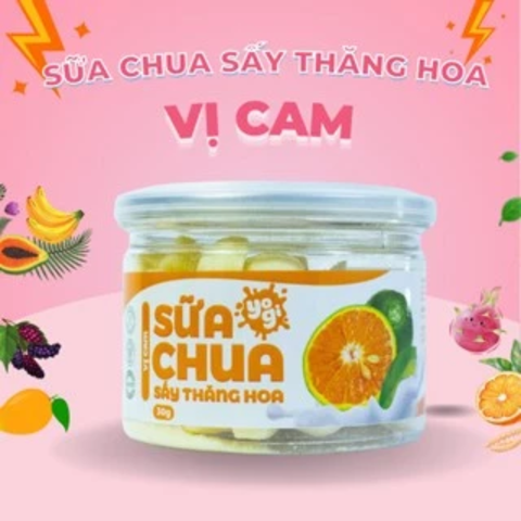 Sữa chua sấy thăng hoa vị cam