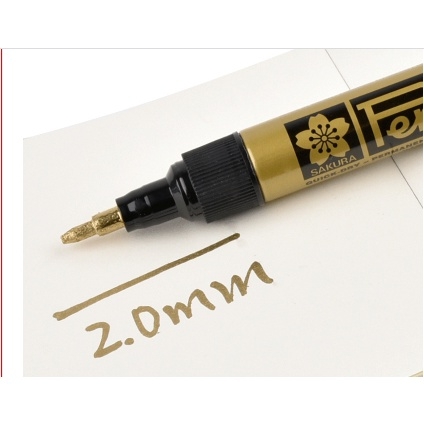 Bút gundam Maker Tool Sakura đánh dấu bằng dầu Highlight Electroplating Pen Gold Silver