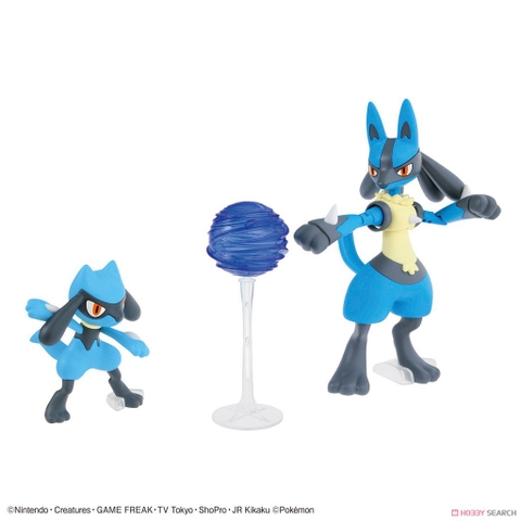 Mô hình lắp ráp Pokemon Plastic Model Collection 44 Select Series Riolu & Lucario Plastic model Bandai 4573102602718