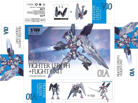 Mô Hình Lắp Ráp HG Fighter Lfrith + Flight Unit chất 01A