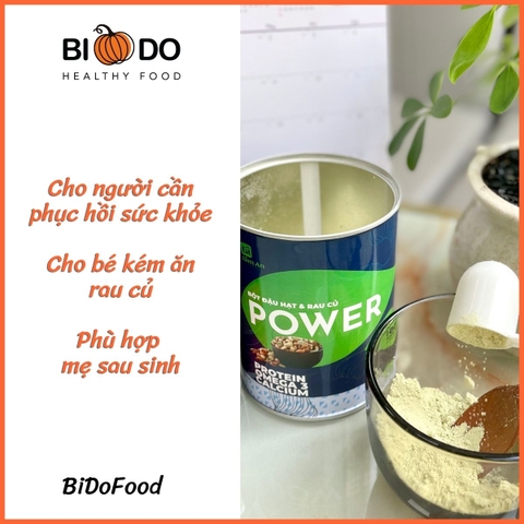 Bột Ngũ Cốc Rau Củ Power - Bí Đỏ Food - Sữa Hạt Bổ Sung Dinh Dưỡng Cho Bé