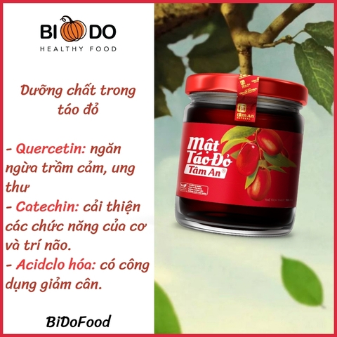 Mật Táo Đỏ Tâm An 70ml - Bí Đỏ Food - Quà Tặng Sức Khỏe Cho Người Thân Yêu