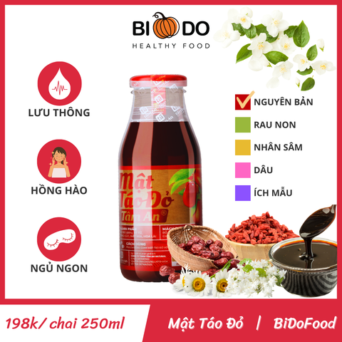 Mật Táo Đỏ Tâm An Bổ Máu - Bí Đỏ Food - An Thần Ngủ Ngon Tăng Đề Kháng Cho Bé