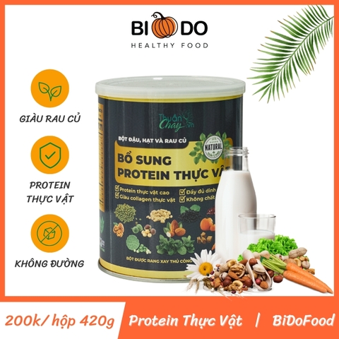 Bột Ngũ Cốc Dinh Dưỡng Đậu Hạt Rau Củ 420g Thuần Chay - Bí Đỏ Food - Bổ Sung Protein Thực Vật