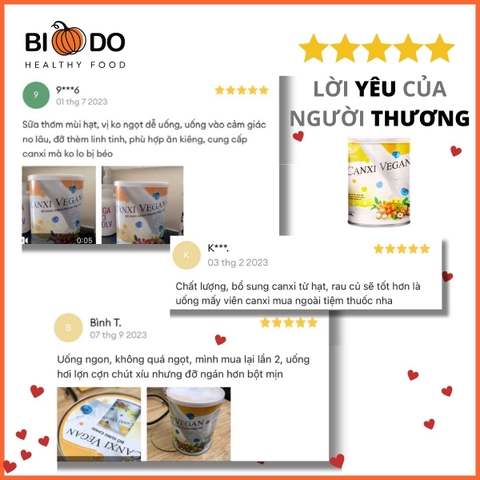 Sữa Canxi Vegan Bổ Sung Calcium - Bí Đỏ Food - Bột Sữa Canxi Cho Người Già