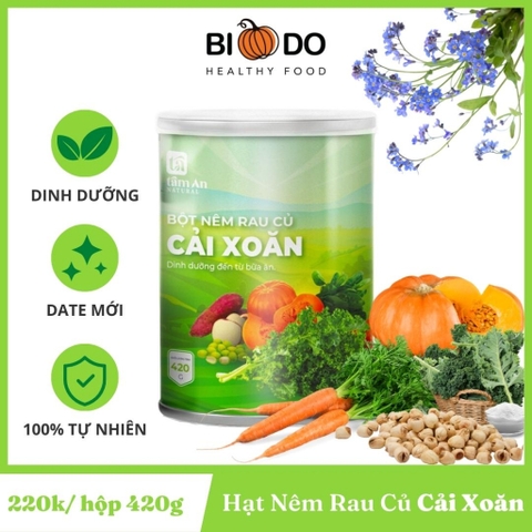 Hạt Nêm Rau Củ Cải Xoăn 420g - Bí Đỏ Food - Hạt Nêm Tự Nhiên Lành Tính