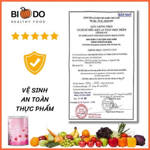 Sữa Bột Đậu Hạt Rau Củ Trái Cây Plus - Bí Đỏ Food - Bổ Sung Collagen Từ Thực Vật