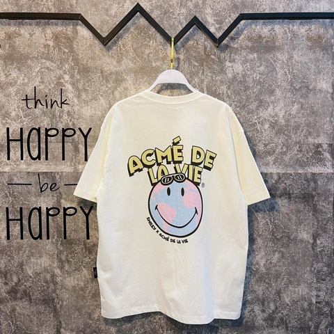Áo Phông ADLV Smile Logo Lưng Màu Trắng