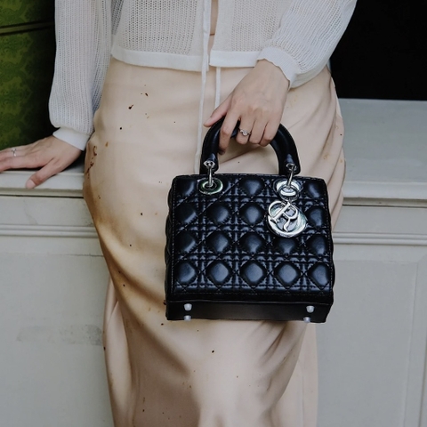 Túi Xách Lady Dior Handbag Da Bê Bản Remake Korea Size 20cm
