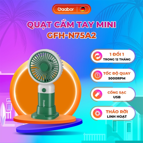 Quạt cầm tay mini Gaabor GFH-N75A