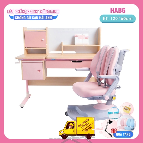 Bộ bàn ghế học sinh thông minh chống gù chống cận HẢI ANH HAB6