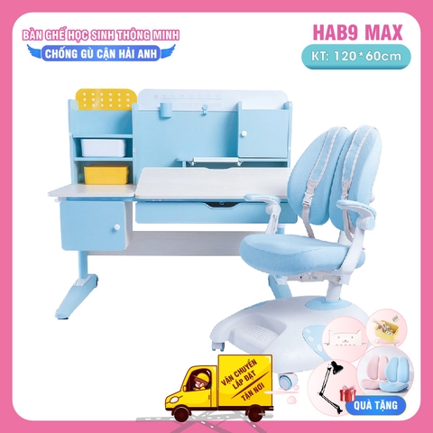 Bộ bàn ghế học sinh thông minh chống gù chống cận HẢI ANH HAB9 MAX