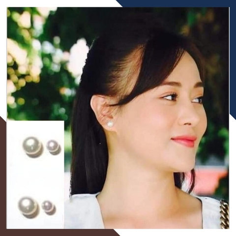 Bộ trang sức ngọc trai thật màu trắng mã BTSNT18