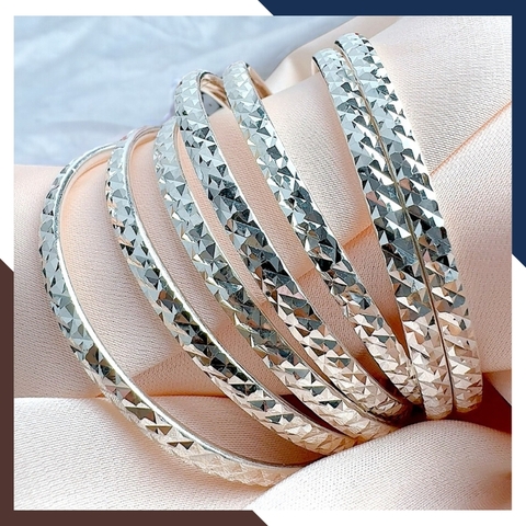 Bộ vòng tay ximen, vòng tuần bạc ta cho nữ đẹp mã C120TL5C3