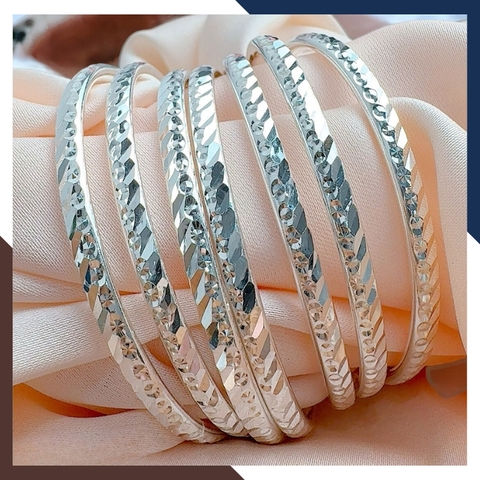 Bộ vòng tay ximen, vòng tuần bạc ta cho nữ đẹp mã C120TL5C3