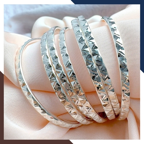 Bộ vòng tay ximen, vòng tuần bạc ta cho nữ đẹp mã C120TL5C3