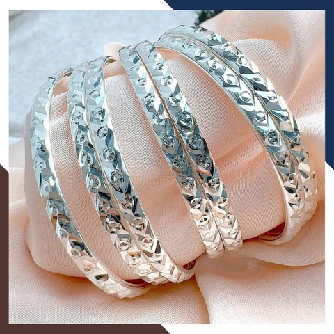 Bộ vòng tay ximen, vòng tuần bạc ta cho nữ đẹp mã C120TL5C3