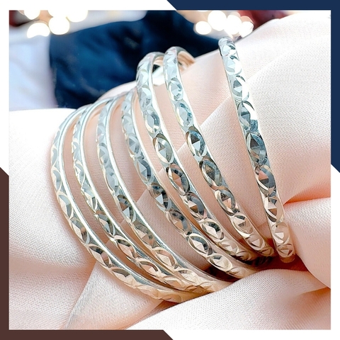 Bộ vòng tay ximen, vòng tuần bạc ta cho nữ đẹp mã C120TL5C3