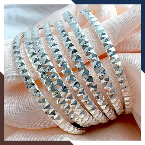 Bộ vòng tay ximen, vòng tuần bạc ta cho nữ đẹp mã C120TL5C3